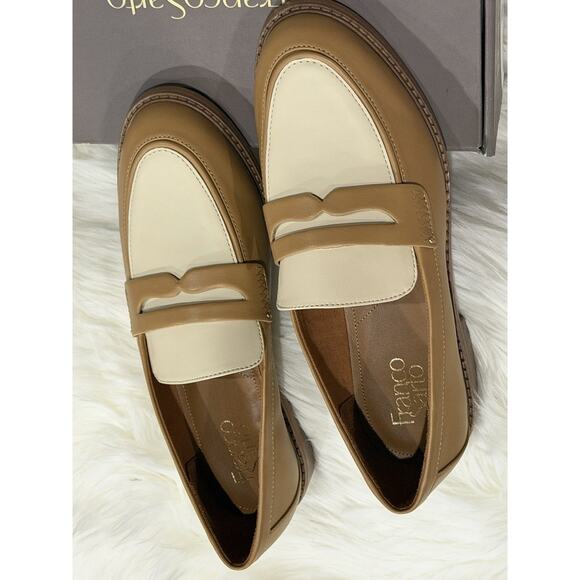 Franco Sarto Women's Chrissy Penny Loafers Size 8.5 Wide Tan Multi Preppy Fall - Picture 8 of 13